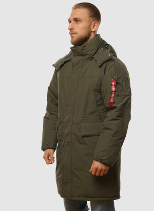 Puffer Parker Jacket - Dark Olive