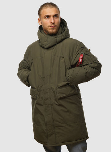 Puffer Parker Jacket - Dark Olive