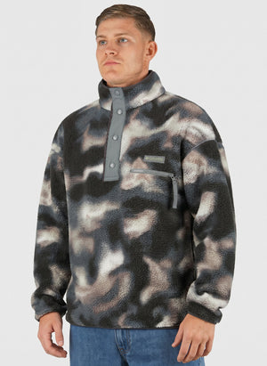 Helvetia II Printed Half Snap Fleece - Sedona Sage Dyeflow