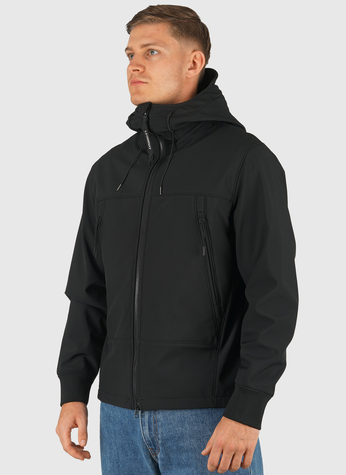 C.P. Shell-R Hooded Goggle Jacket - Black
