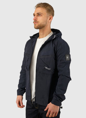 Sicuro Hooded Overshirt - Navy