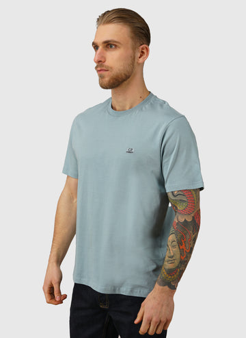 Logo Badge Jersey T-Shirt - Silver Blue