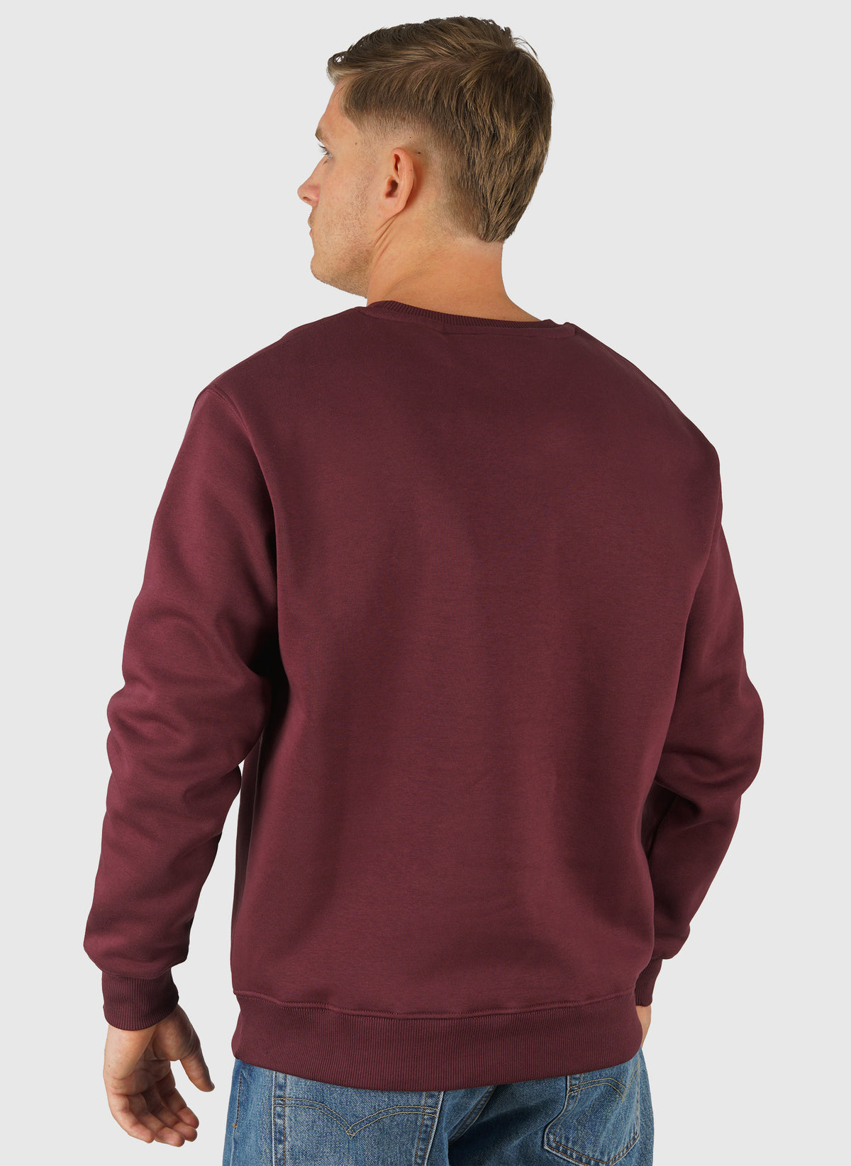 Basic Small Logo Sweatshirt - Dark Cherry