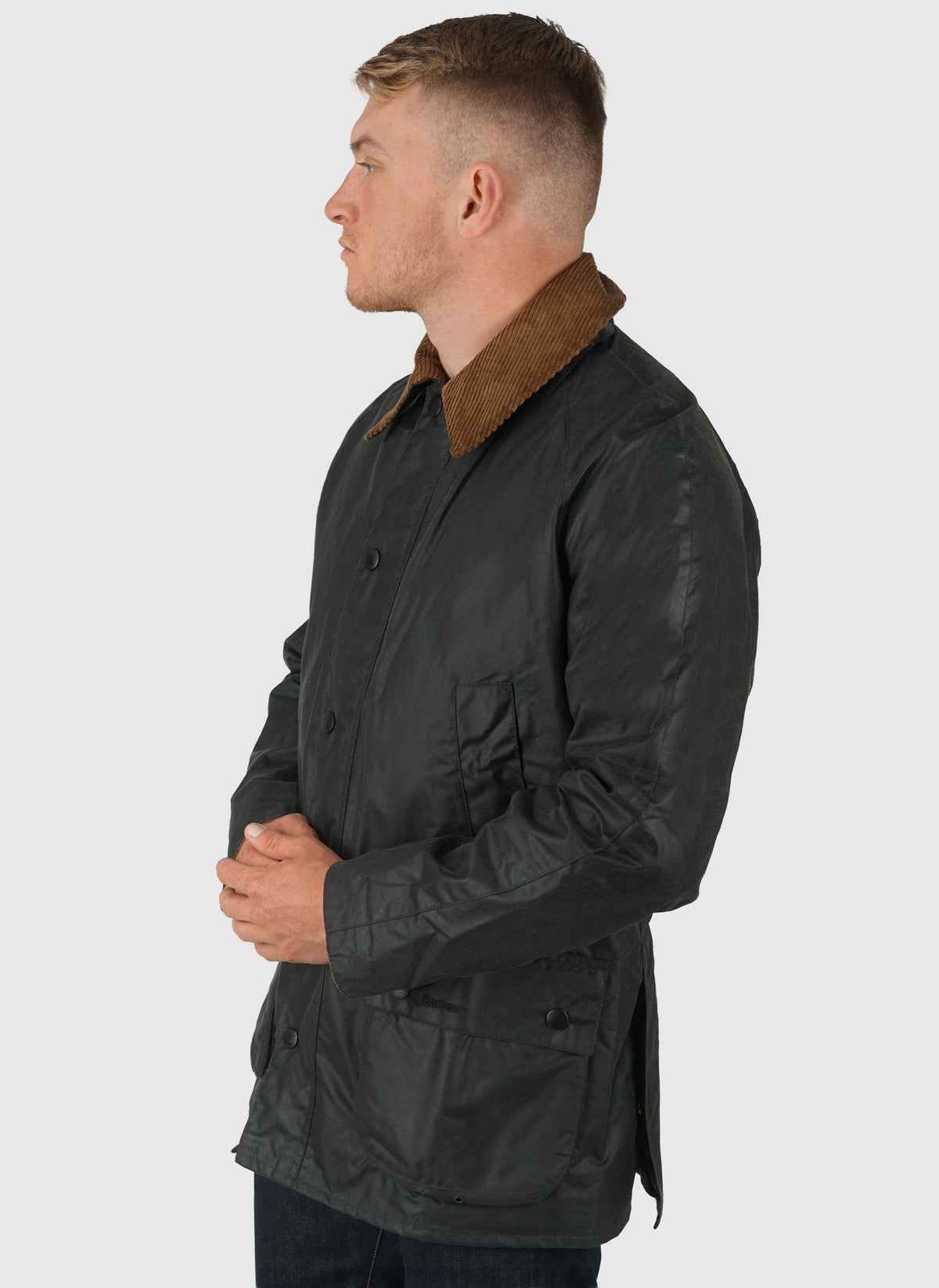 Festive Ashby Wax Jacket - Sage/Evergreen