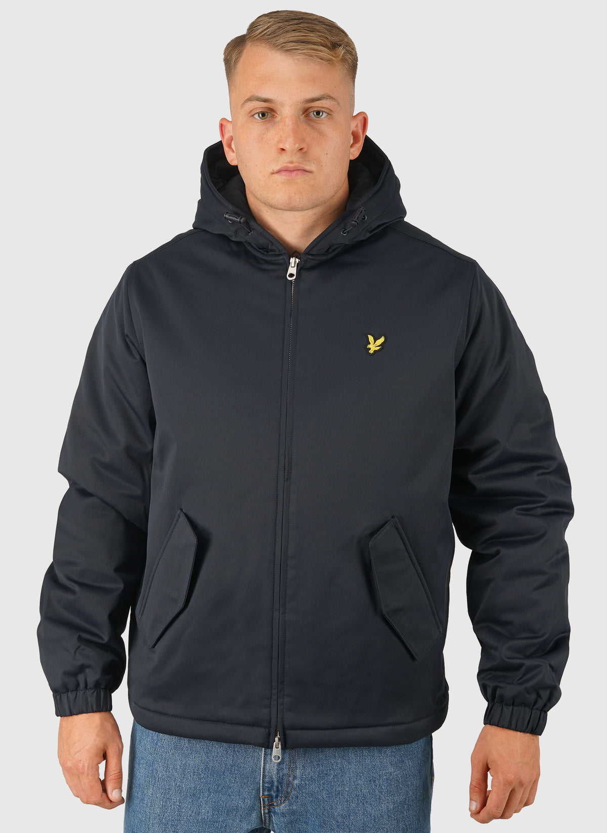 Padded Hooded Zip Through Jacket - Dark Navy
