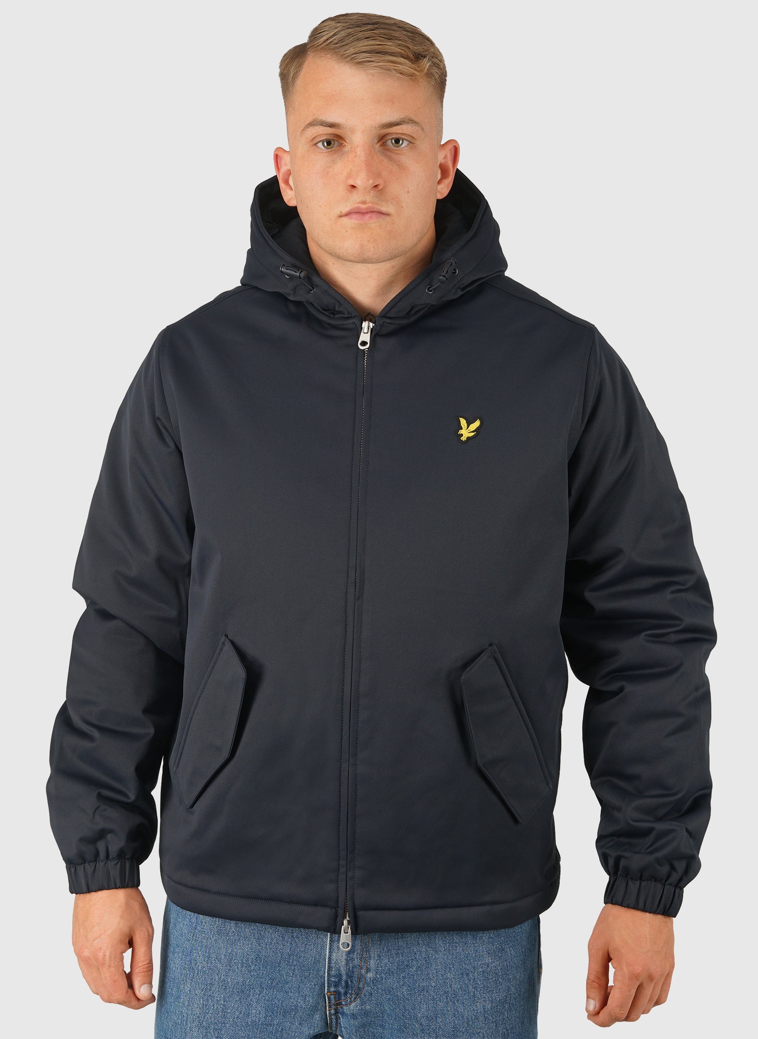 Padded Hooded Zip Through Jacket - Dark Navy