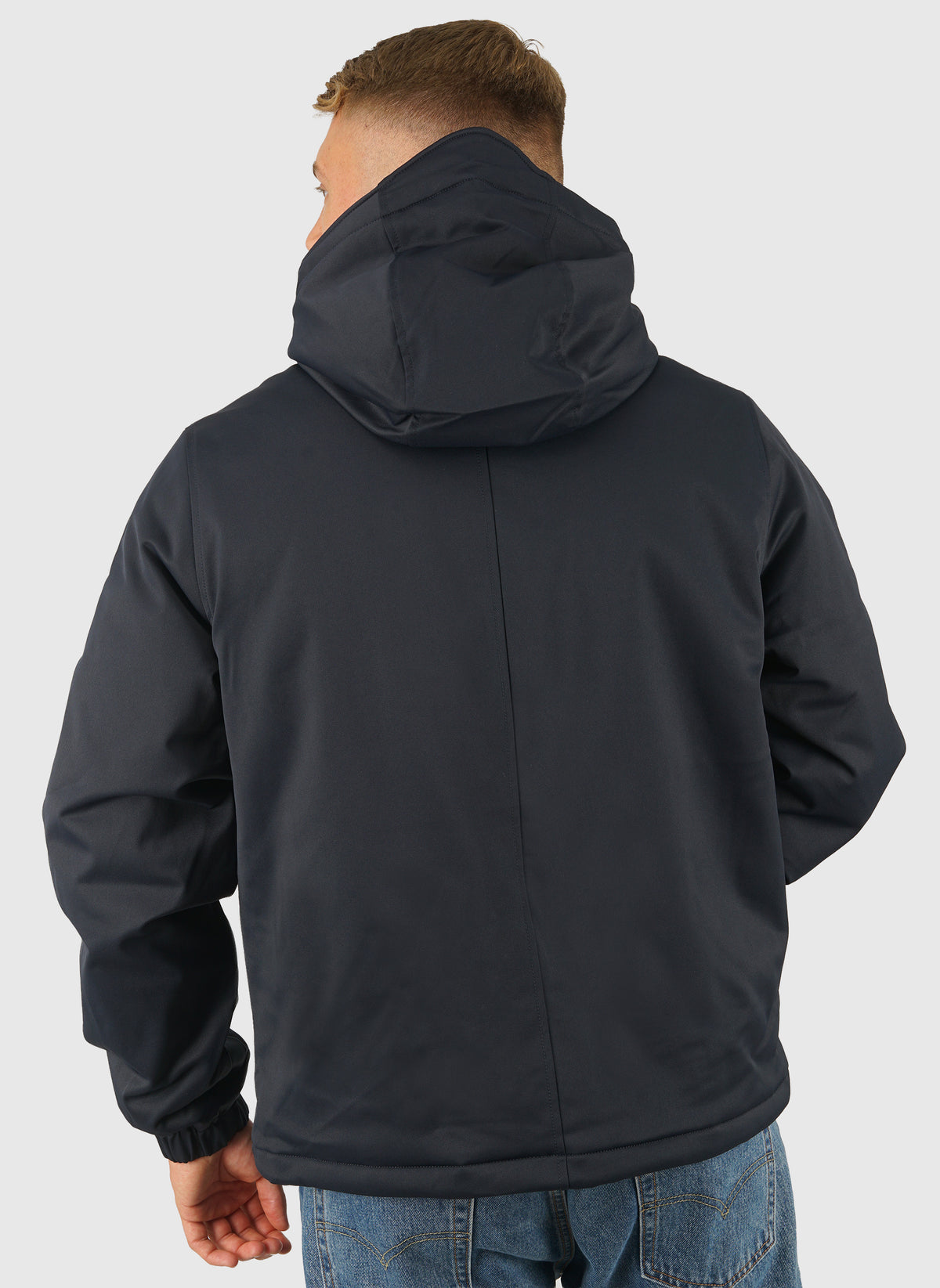 Padded Hooded Zip Through Jacket - Dark Navy