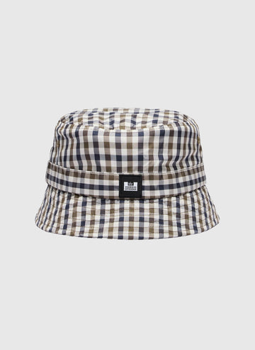 Queensland House Check Bucket Hat - Brown