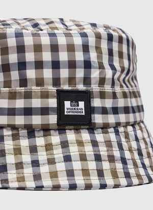 Queensland House Check Bucket Hat - Brown