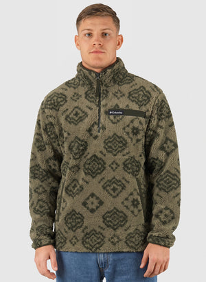Rugged Ridge Sherpa Half Zip - Stone Green Checked Out
