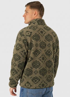 Rugged Ridge Sherpa Half Zip - Stone Green Checked Out
