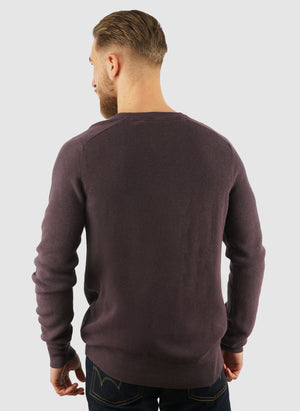 Engineered Rib Crew Neck - Espresso