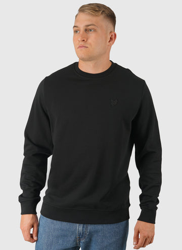 Superfine Crew Neck Sweatshirt - Jet Black