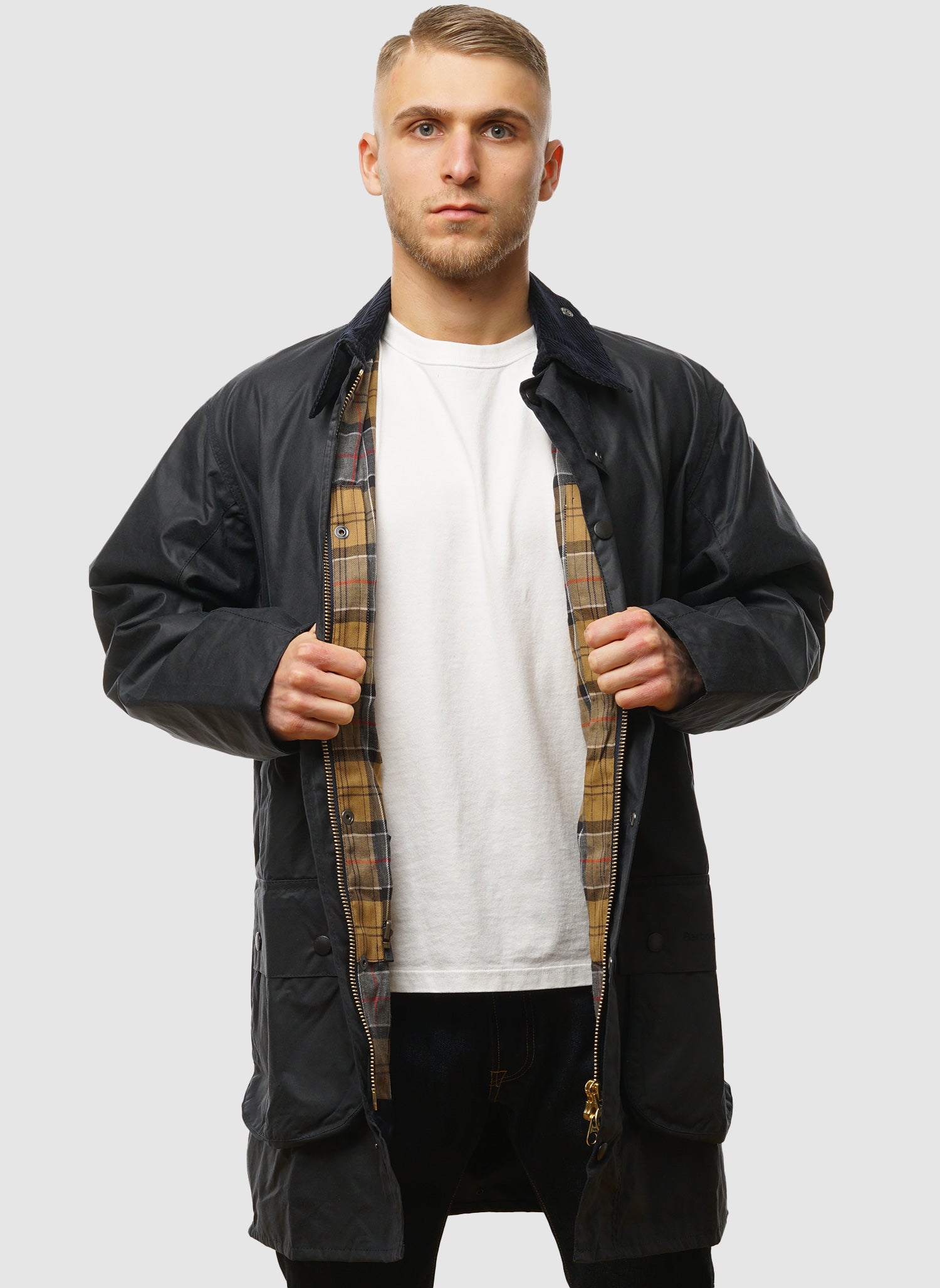 Border Waxed Jacket - Navy – The Smart Dresser
