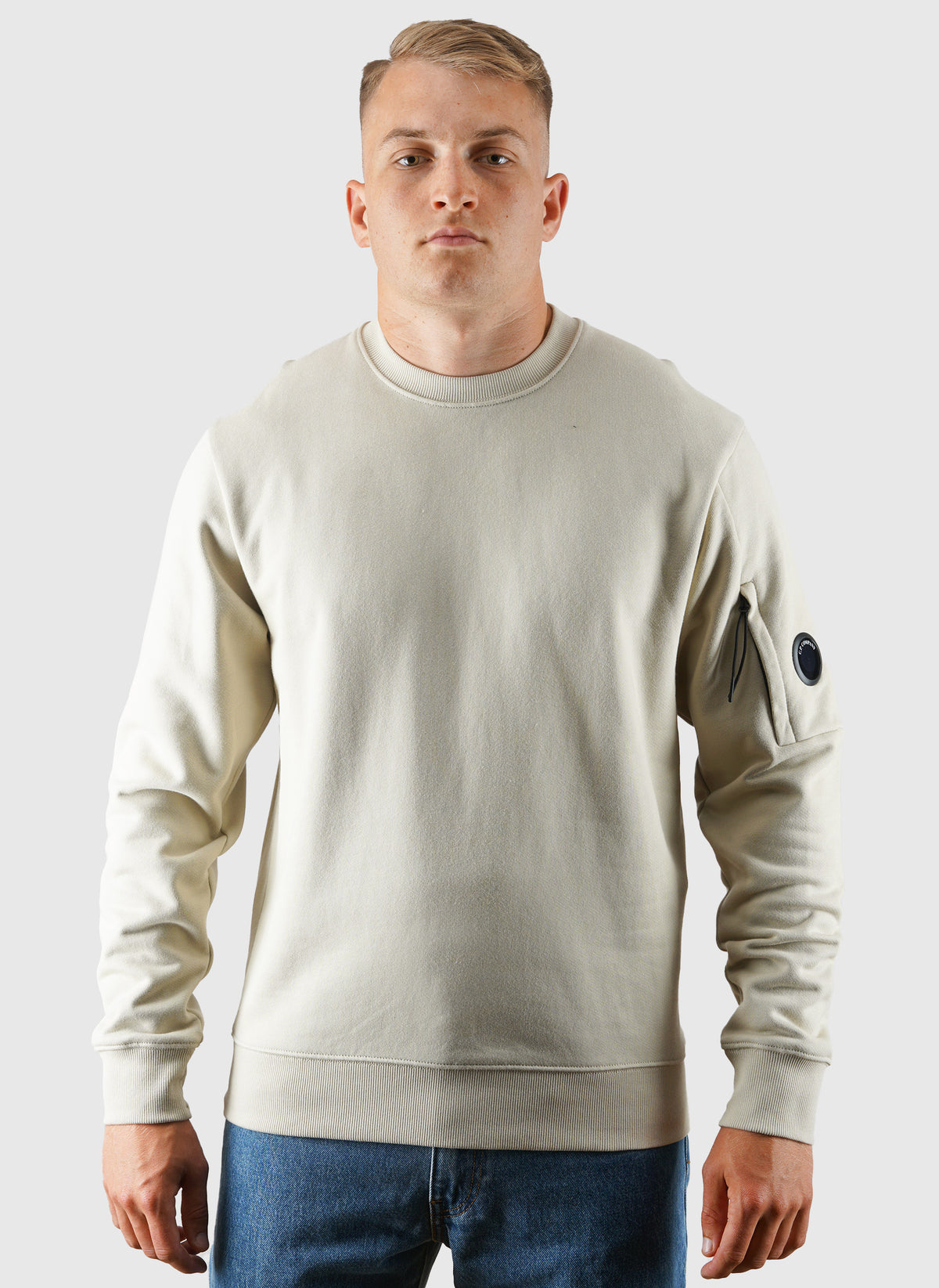Lens Crew Neck Sweatshirt - Silver Birch