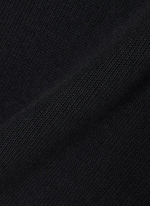 Half Zip Cotton Sweatshirt - Black