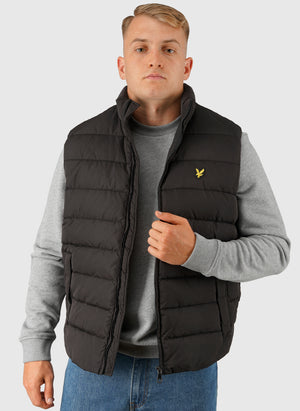 Quilted Gilet - Jet Black