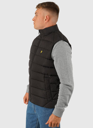 Quilted Gilet - Jet Black