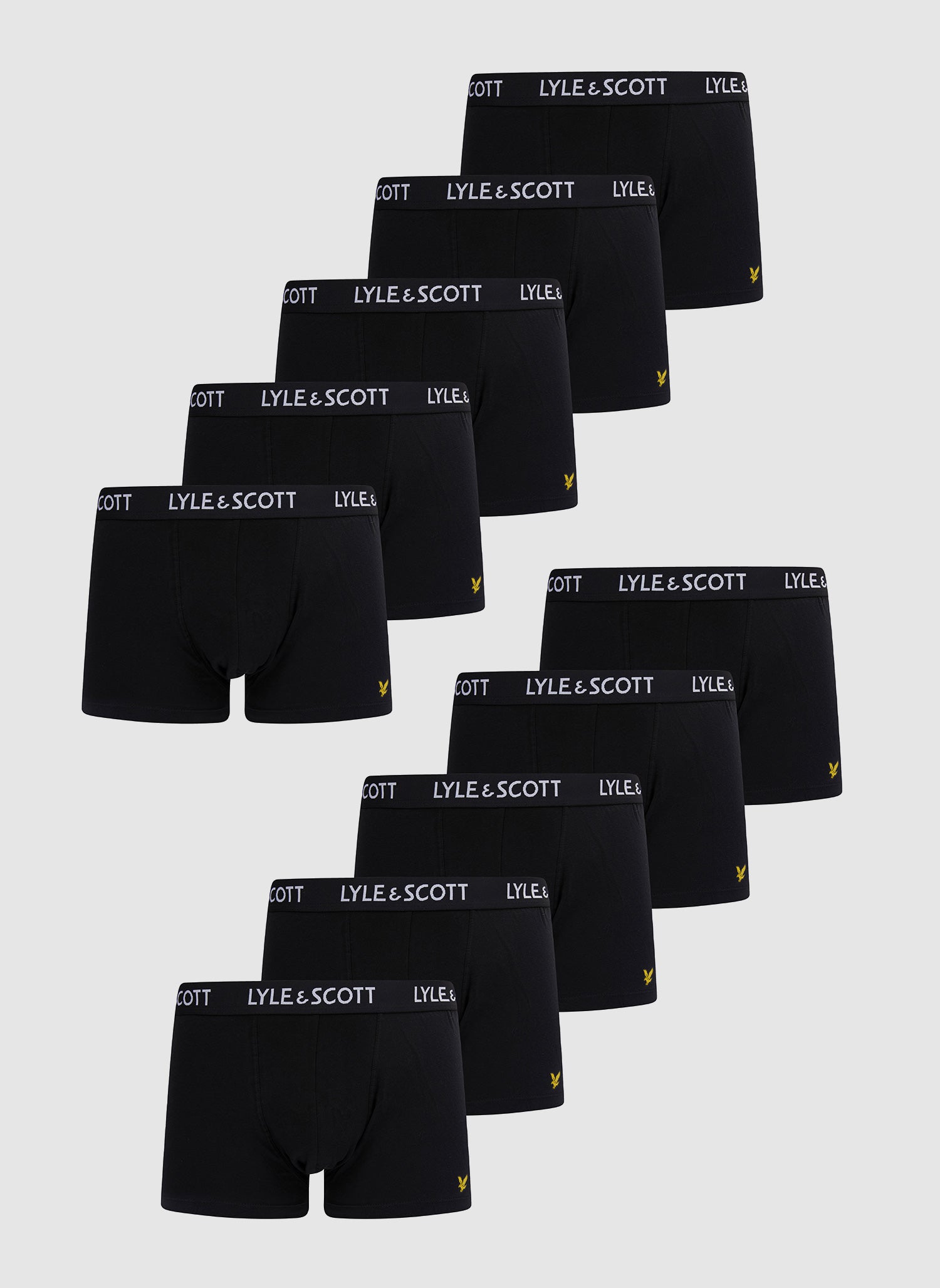 Ten Pack Tyler Trunk - Black Mix Waistband