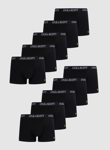Ten Pack Tyler Trunk - Black Mix Waistband