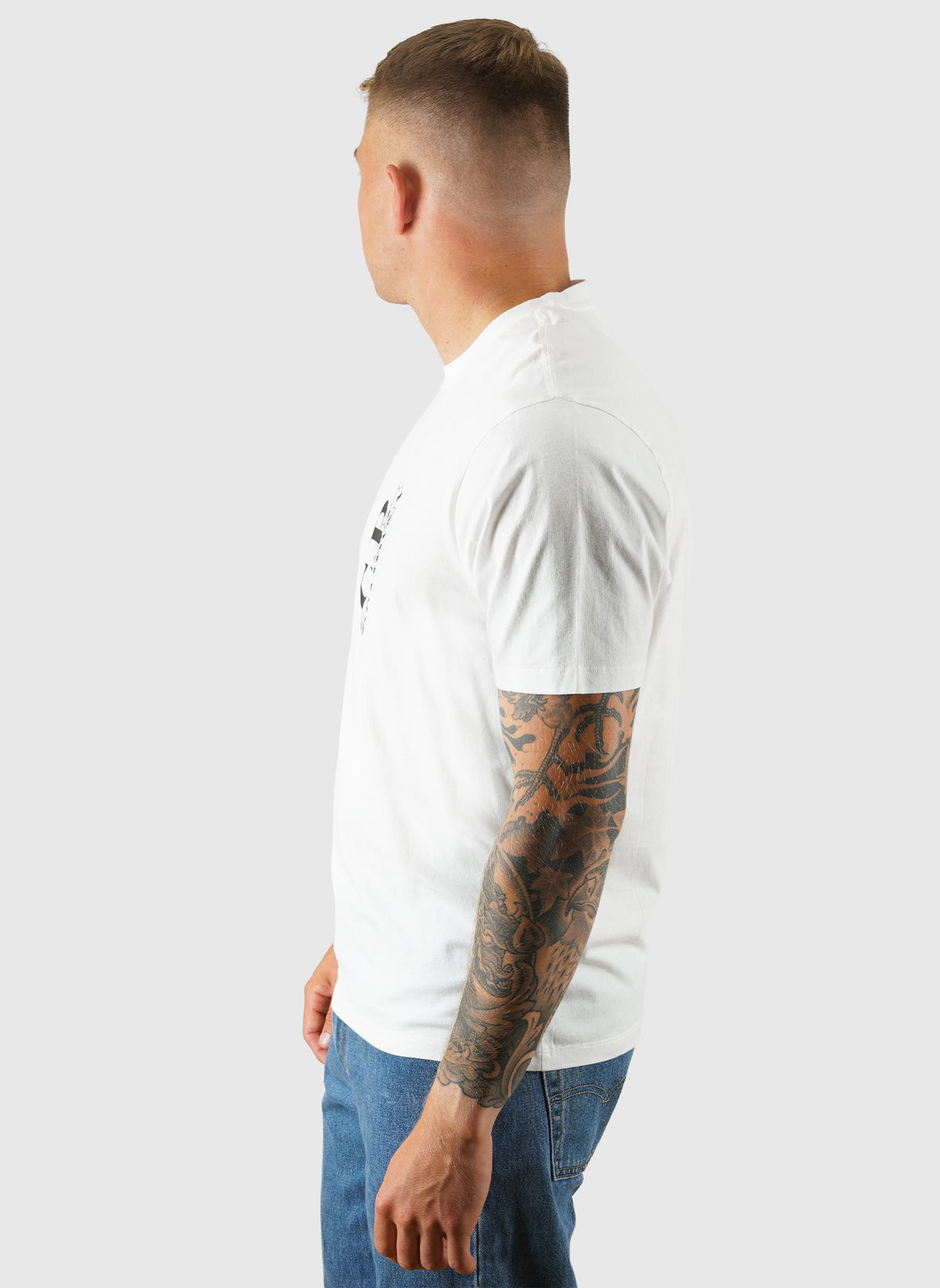 Vertical Logo Jersey T-Shirt - Gauze White