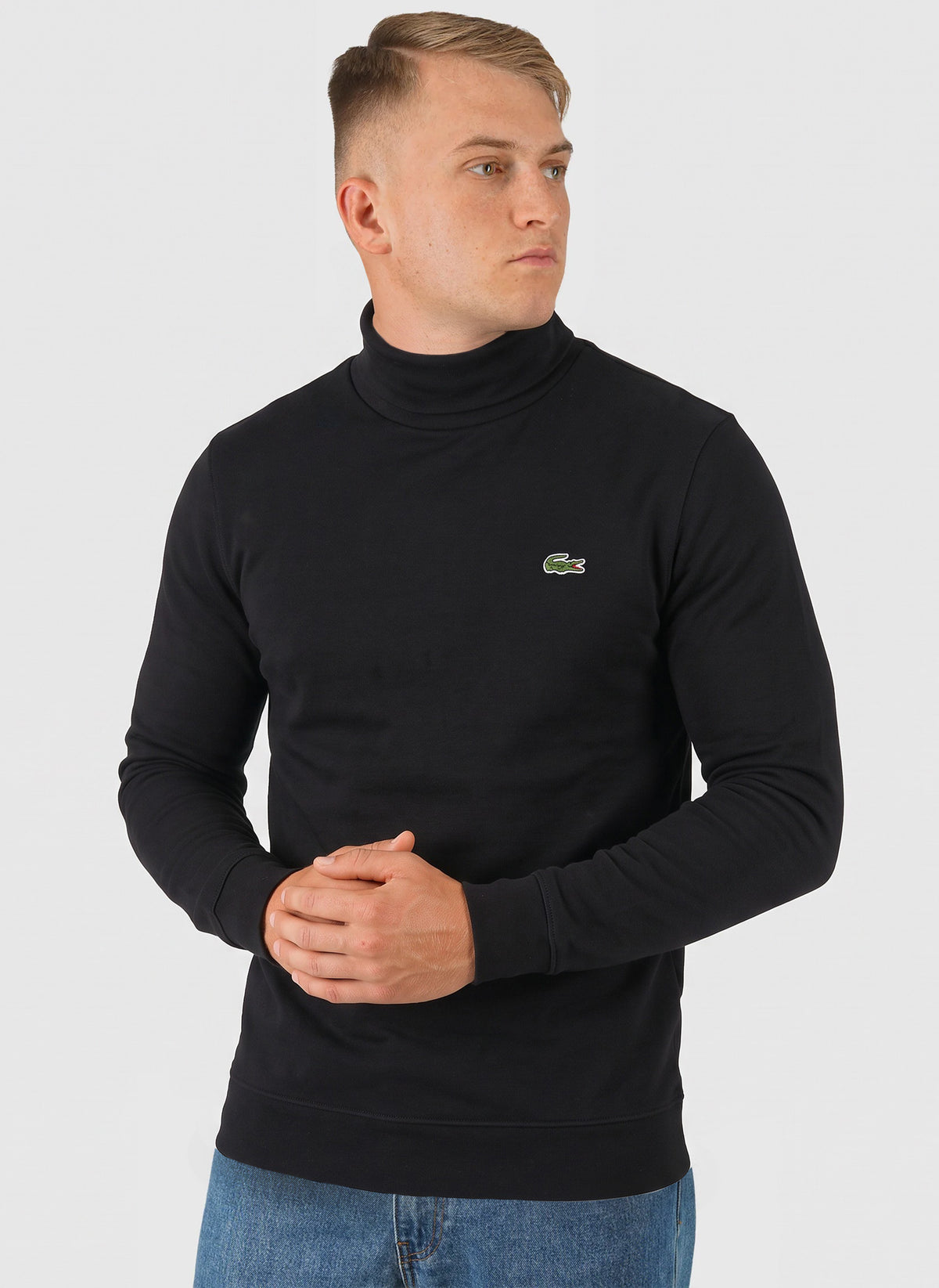 Roll Neck T-Shirt - Black