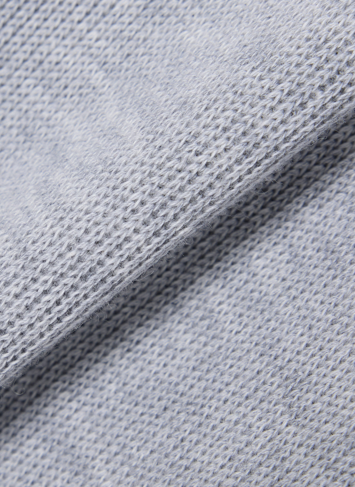 Half Zip Cotton Sweatshirt - Silver Chine