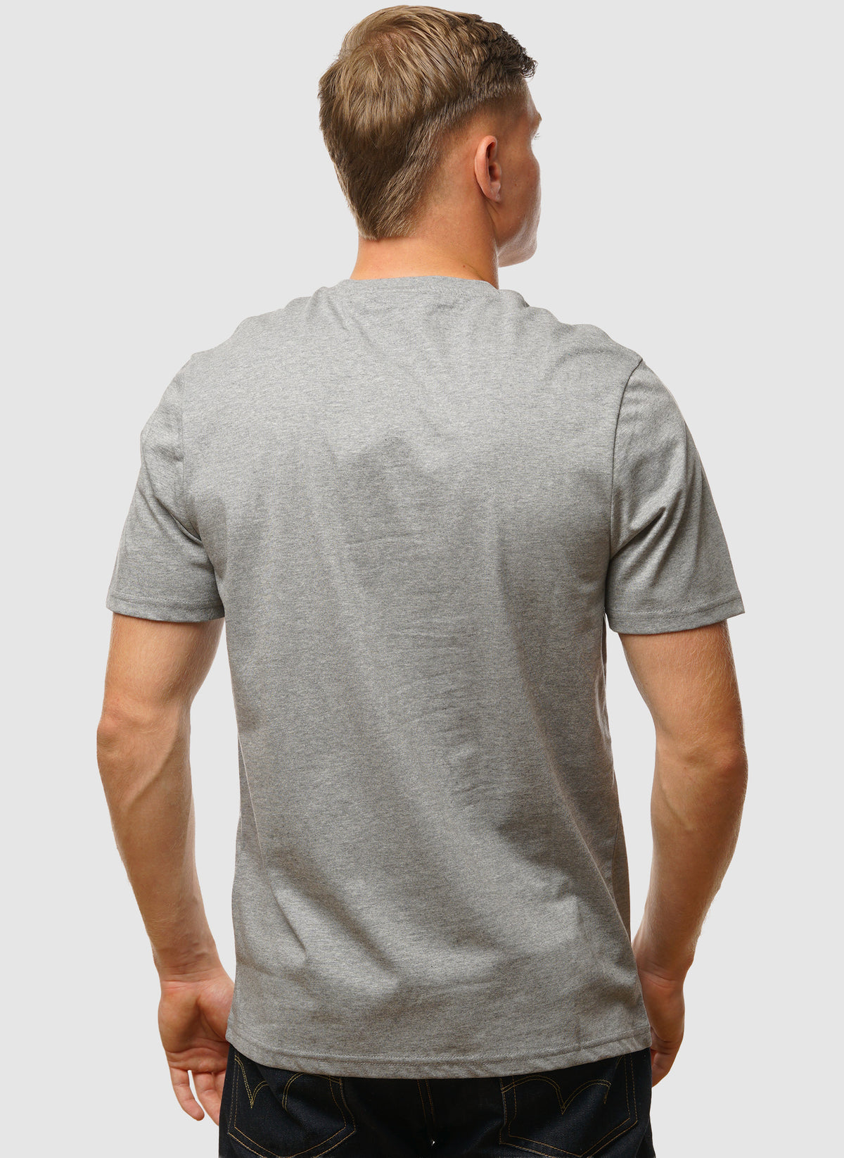 Plain T-Shirt - Mid Grey Marl