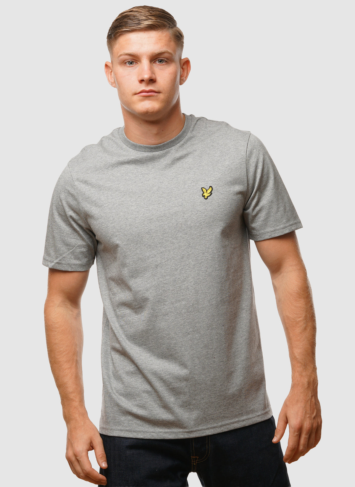 Plain T-Shirt - Mid Grey Marl