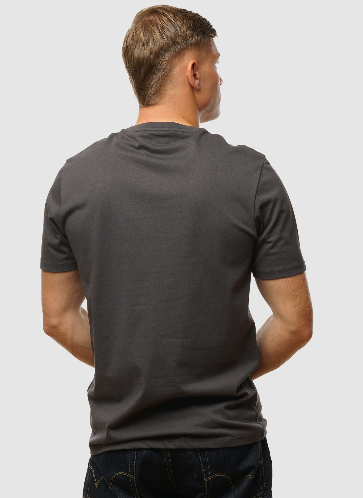 Plain T-Shirt - Gunmetal