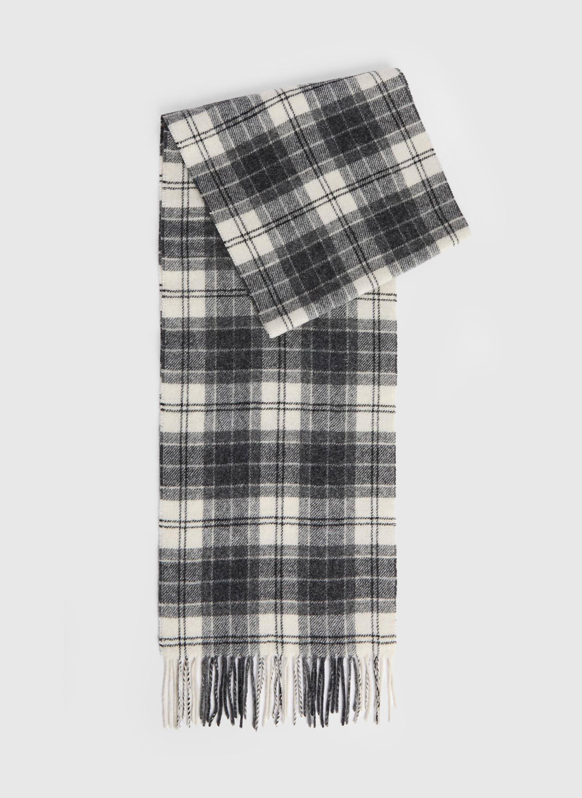Tartan Lambswool Schal - Monochrome Tartan