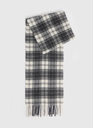 Tartan Lambswool Schal - Monochrome Tartan