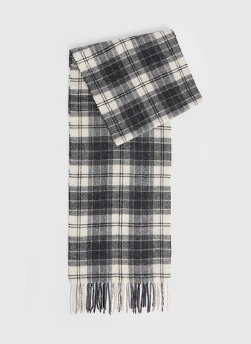 Tartan Lambswool Schal - Monochrome Tartan