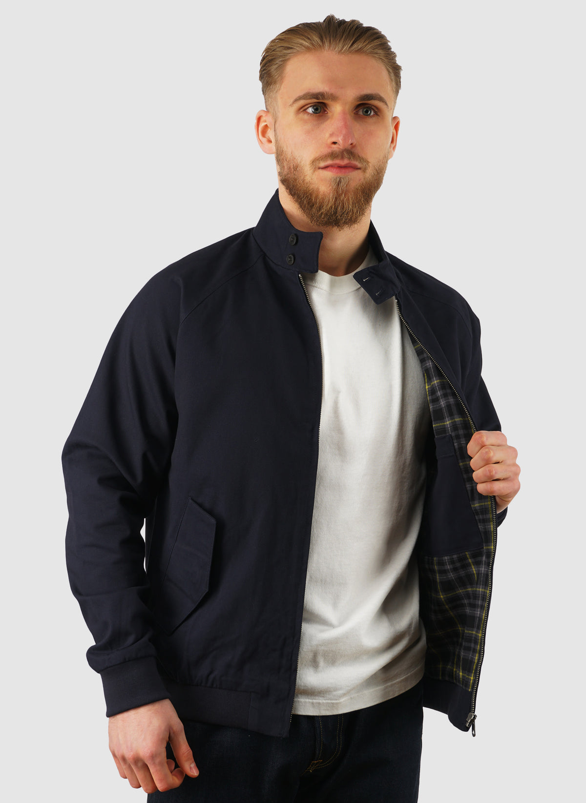 Cotton Harrington Jacket - Dark Navy