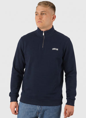 Curved Halfzip Sweatshirt - Navy