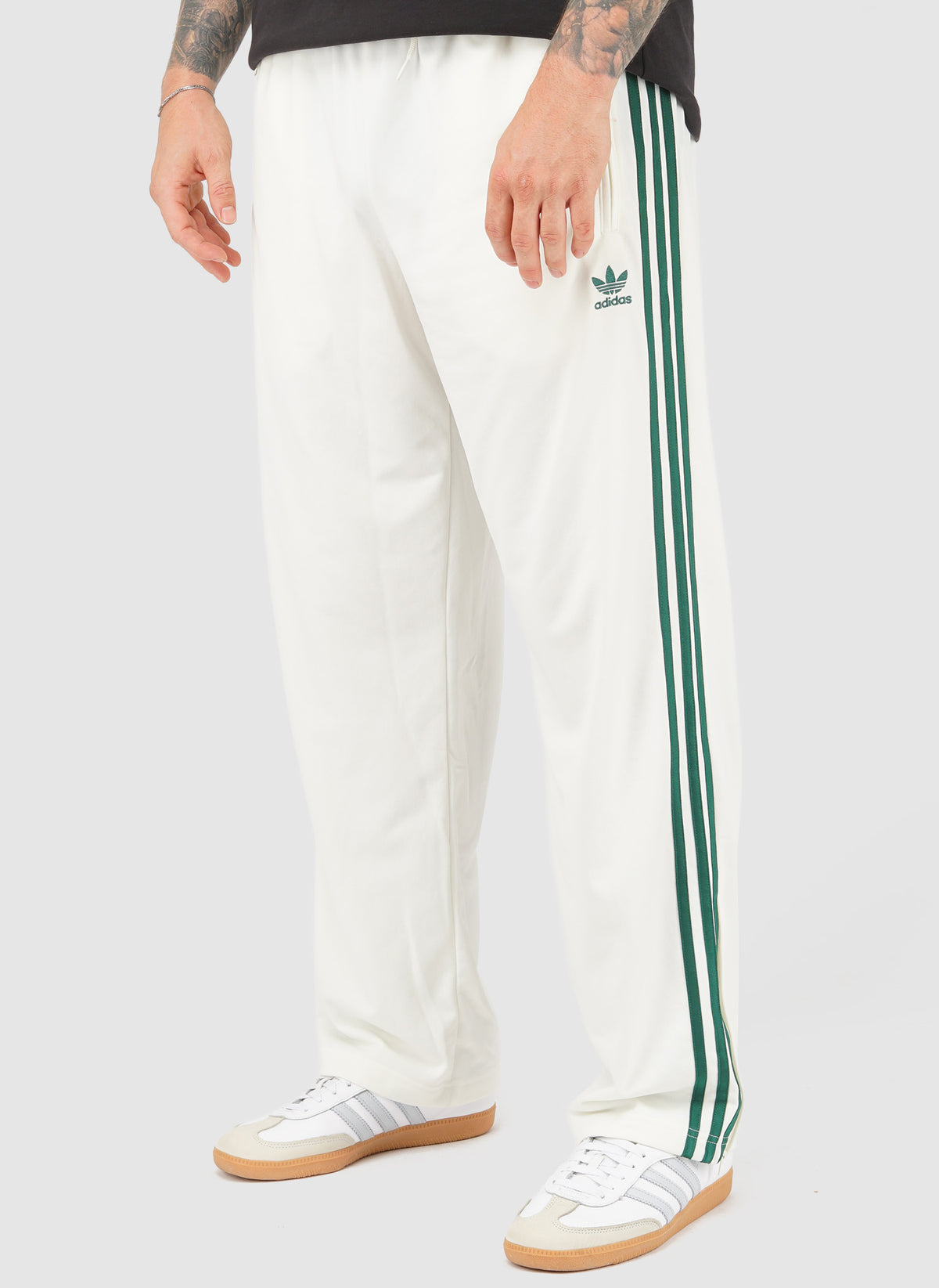 Firebird Track Pant - Optic White/Collegiate Green