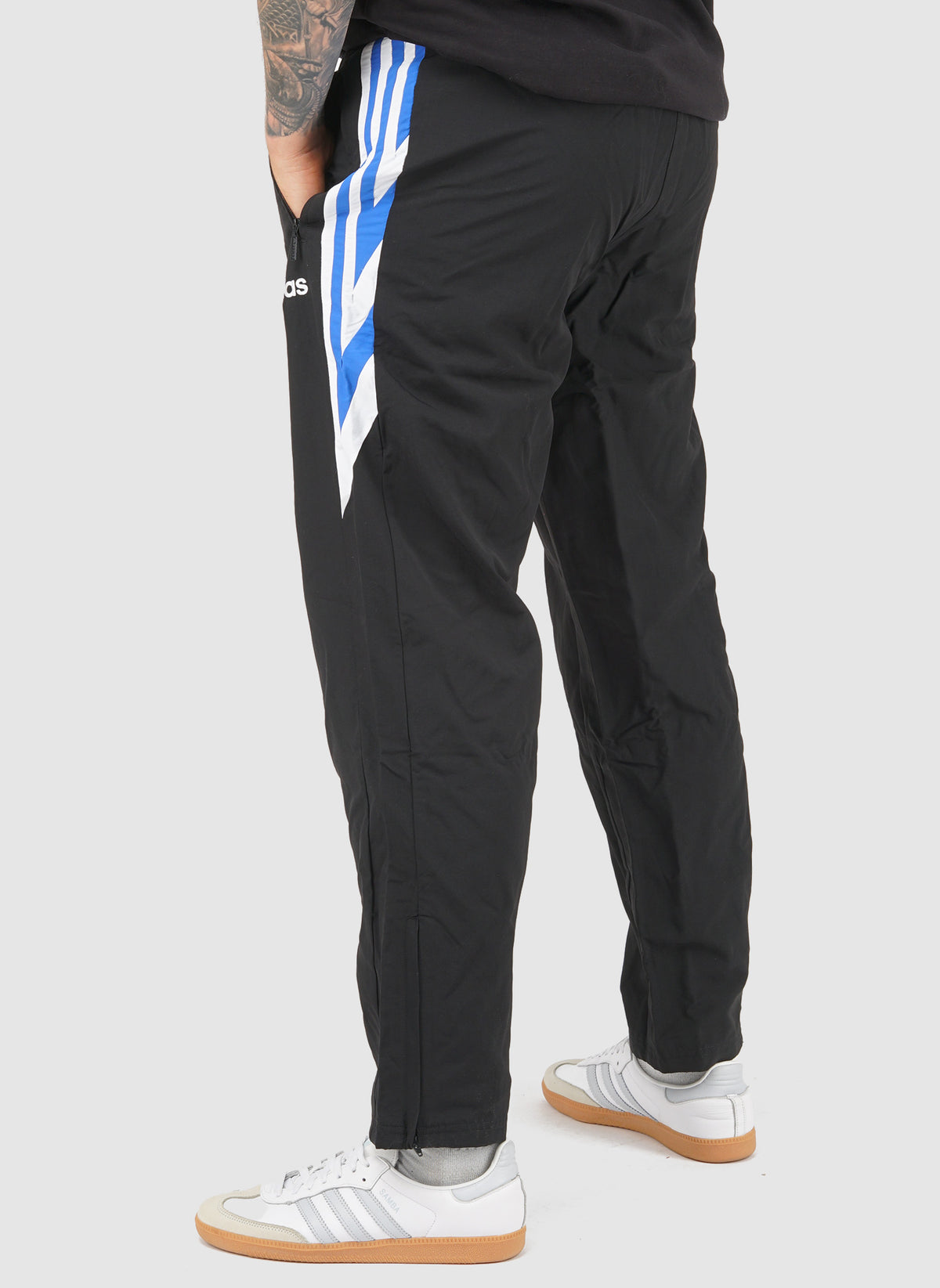 Track Pant - Black/White/Blue