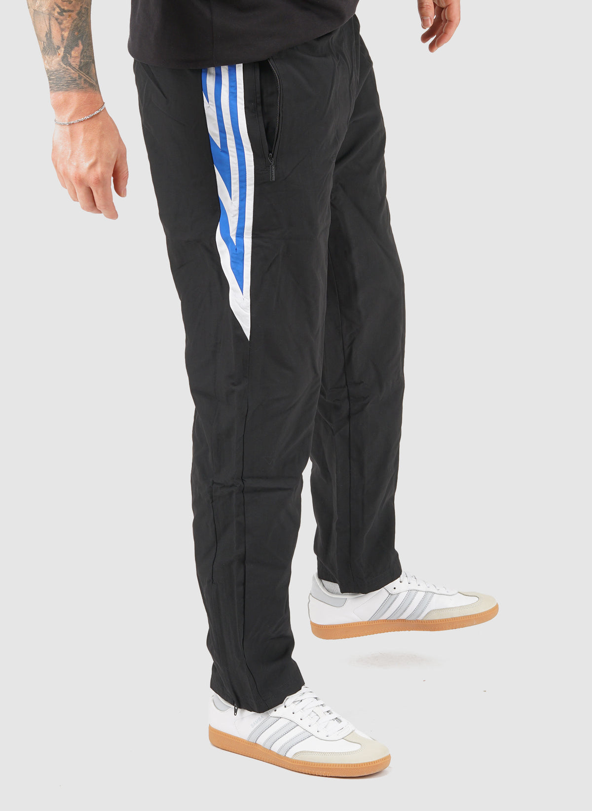 Track Pant - Black/White/Blue