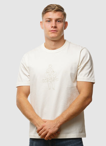 Mercerized  British Sailor Jersey T-Shirt - Gauze White