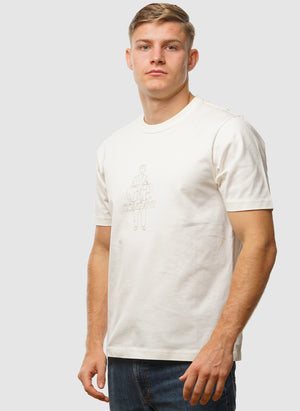 Mercerized  British Sailor Jersey T-Shirt - Gauze White
