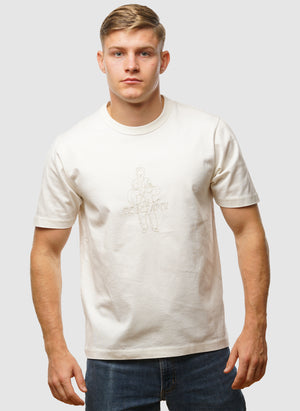 Mercerized  British Sailor Jersey T-Shirt - Gauze White