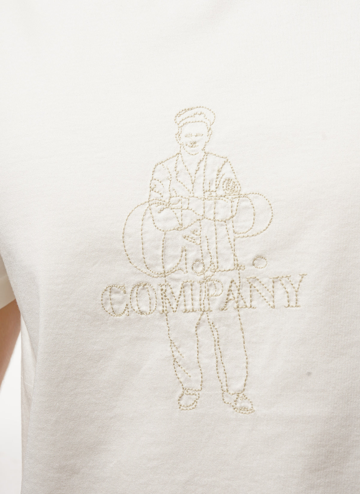 Mercerized  British Sailor Jersey T-Shirt - Gauze White