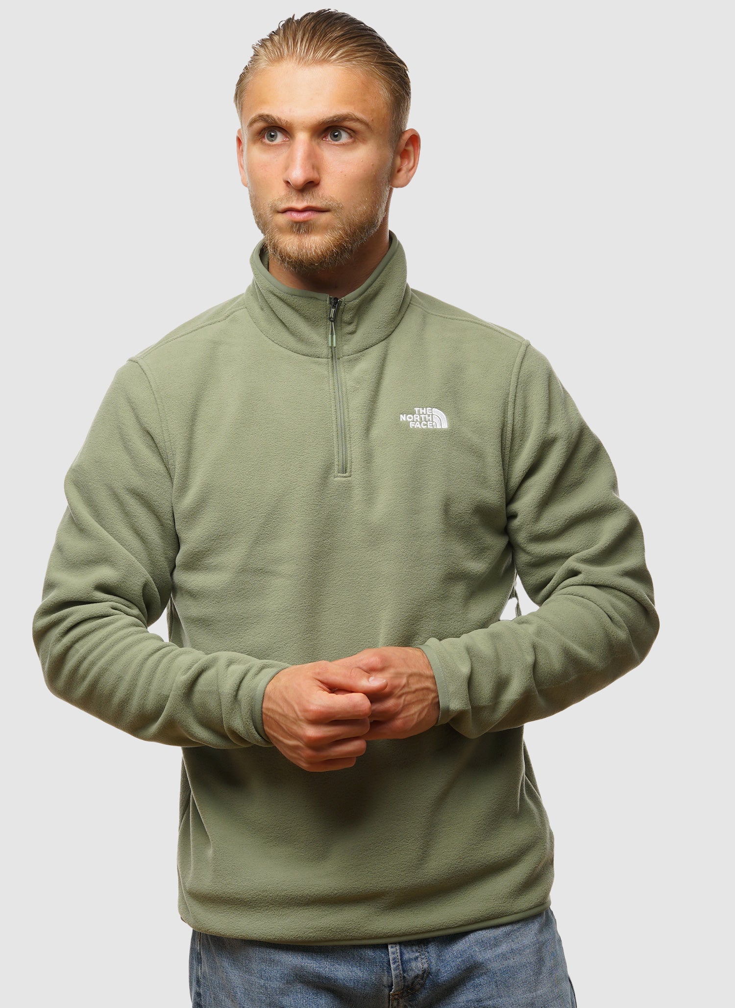 Glacier Fleece 1/4 Zip Jacket - Bark Mist