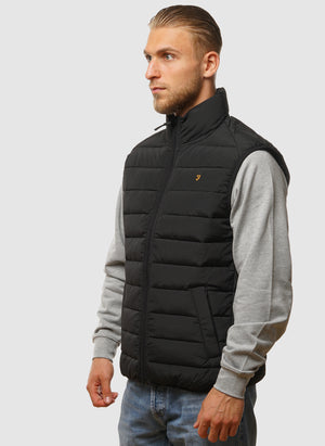 Kennedy Wadded Gilet  - Black