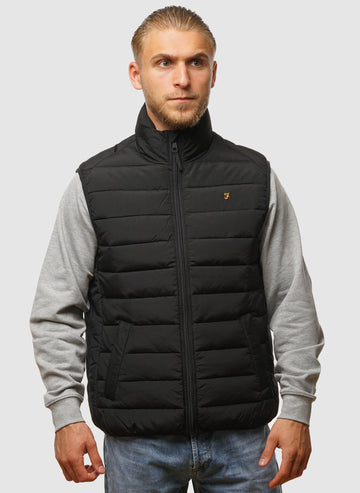 Kennedy Wadded Gilet  - Black