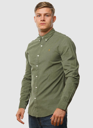 Fontella Cord Hemd  - Tarragon Green