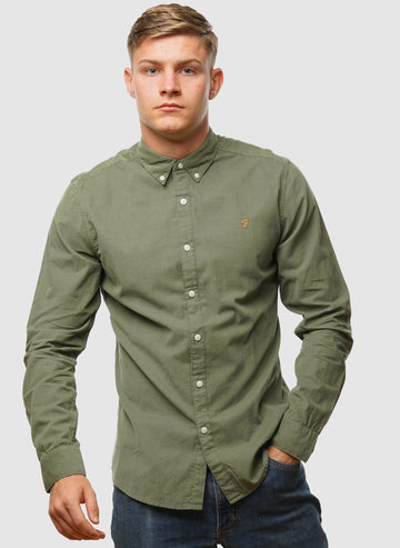 Fontella Cord Hemd  - Tarragon Green