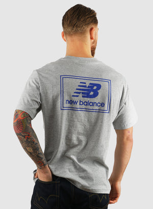 Woven Label T-Shirt - Athletic Grey