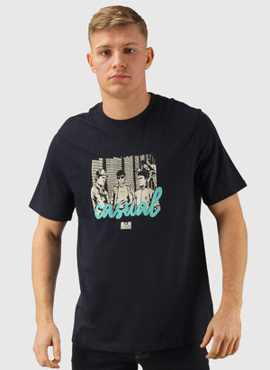 Terrace Graphic T-Shirt - Dark Blue