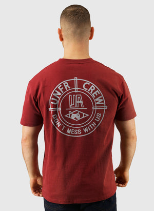 DMWU BP T-Shirt - Burgundy/Skyblue